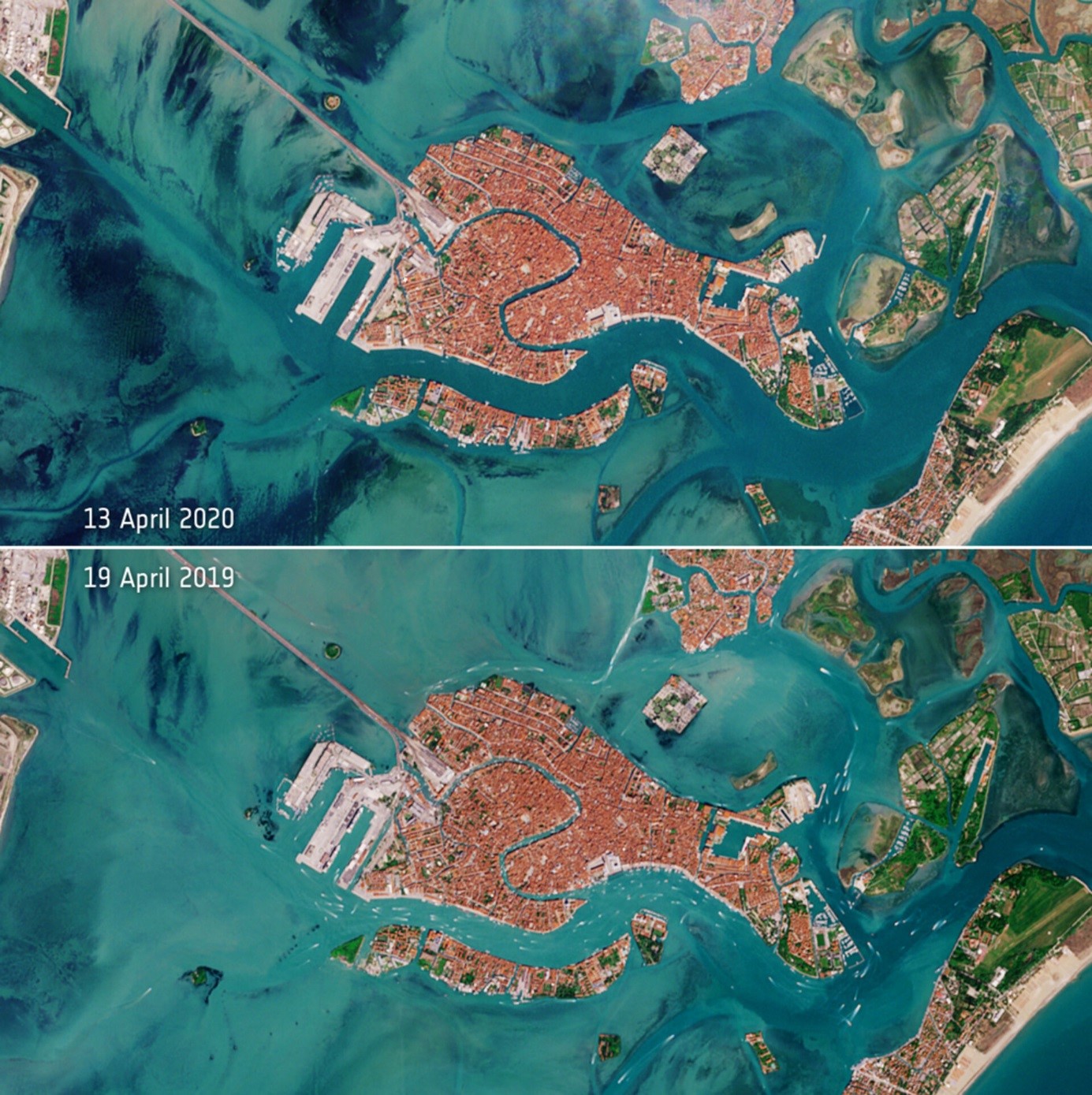 Izvor: https://www.esa.int/ESA_Multimedia/Images/2020/04/Deserted_Venetian_lagoon